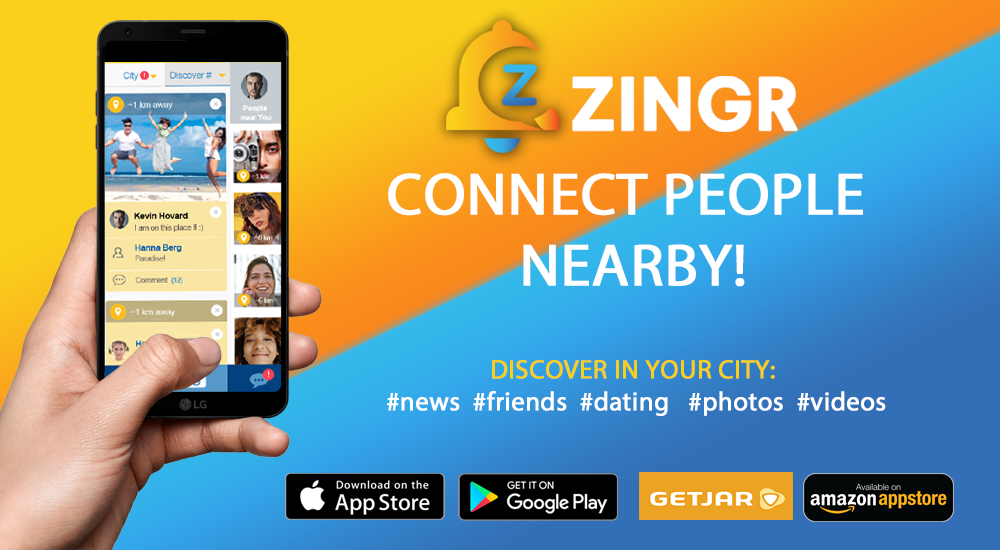 hyper local social network ZINGR