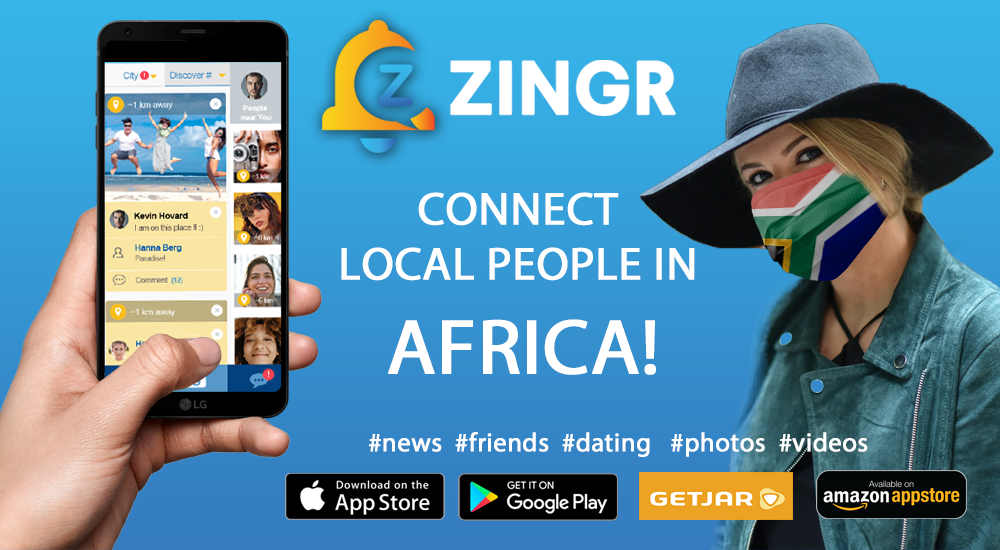 Find friends in Africa. ZINGR app